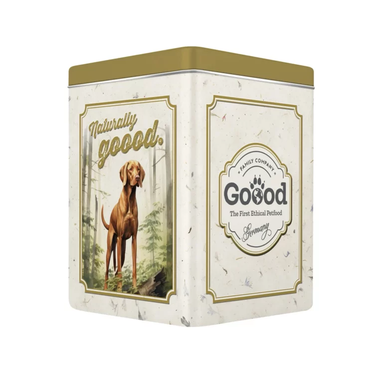 Lieblingsdose für Bello: Die Retro-Box von Goood Petfood