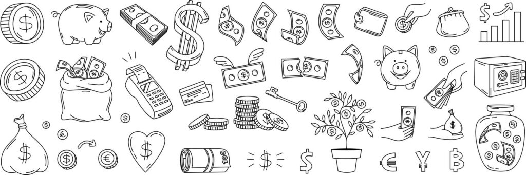 Symbolillustration zu Finanzen und Geldanlage.