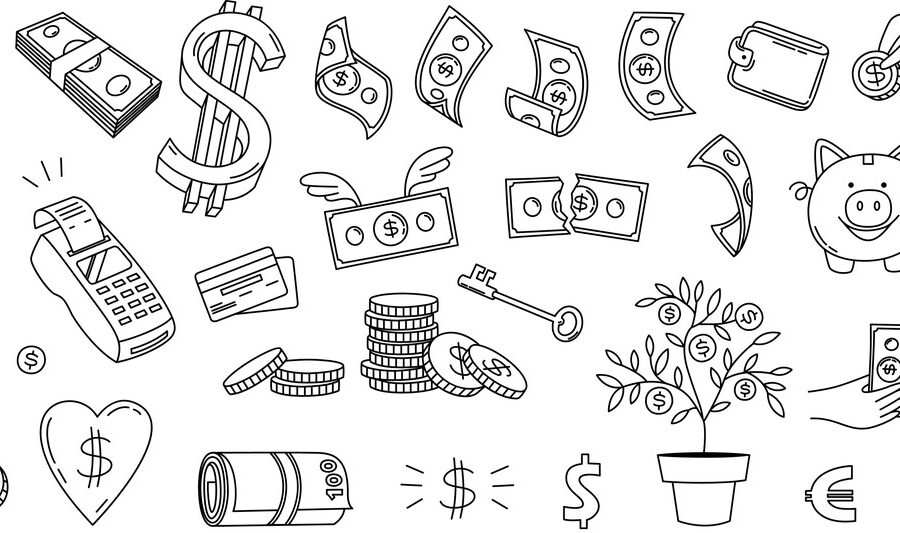 Symbolillustration zu Finanzen und Geldanlage.