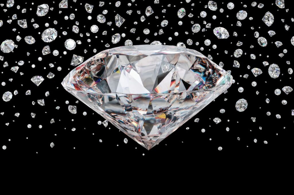 Diamanten fallen vom Himmel